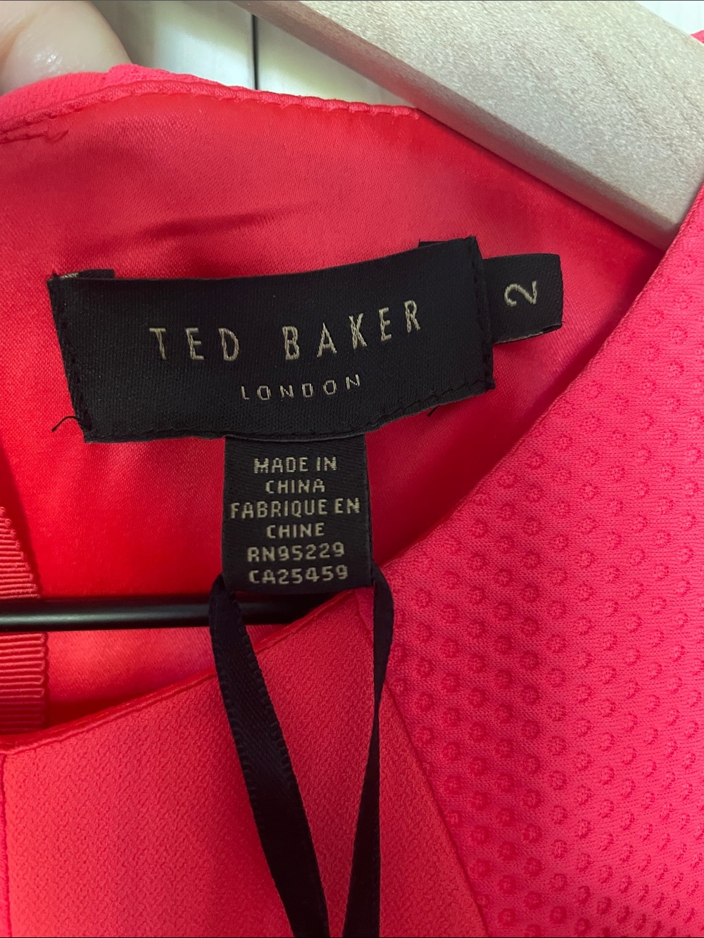 Ted Baker Vibrant Coral Cap-Sleeve Sheath Dress - Picture 2 of 7